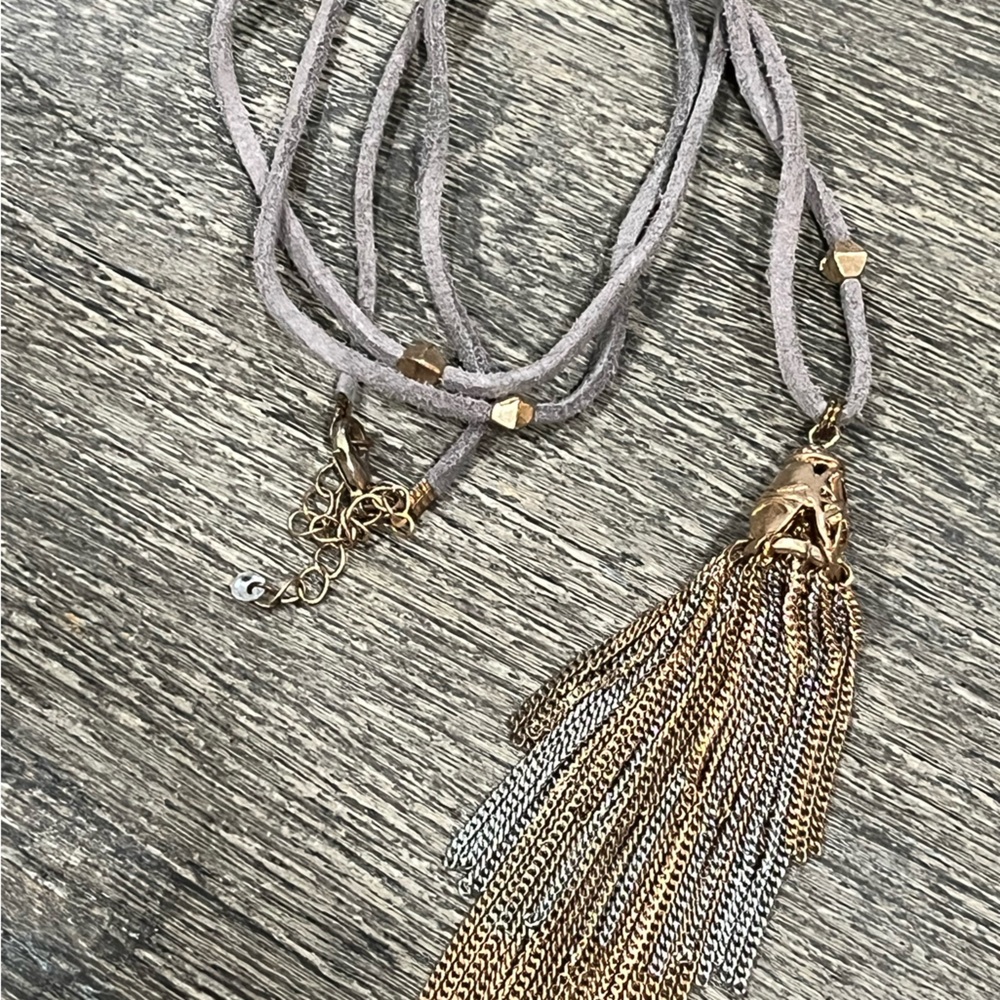 🌤️ Leather Tassel Nexklace